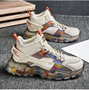 Men Sport Non-slip Patchwork Lace Up Stylish Sneakers Running Shoes