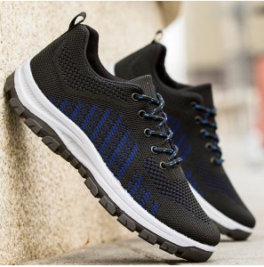 Men Breathable Fly Weave Soft Bottom Non Slip Comfy Sports Casual Running Shoes