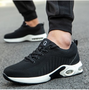 Men Breathable Fabric Soft Sole Cushioned Comfy Working Casual Labor Safety Shoes