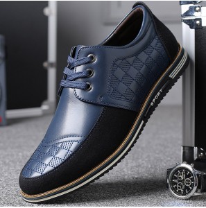 Men Microfiber Leather Splicing Non Slip Soft Business Casual Shoes