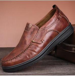 Men Large Size Comfy Casual Microfiber Leather Oxfords Shoes