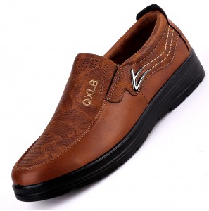 Men Vintage Microfiber Casual Business Soft Sole Dress Shoes
