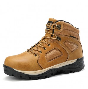 Men Outdoor Waterproof Slip Resistant Leather Hiking Boots