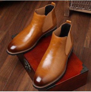 Men Soft Sole Slip Resistant Elastic Band Casual Chelsea Boots Martin Boots